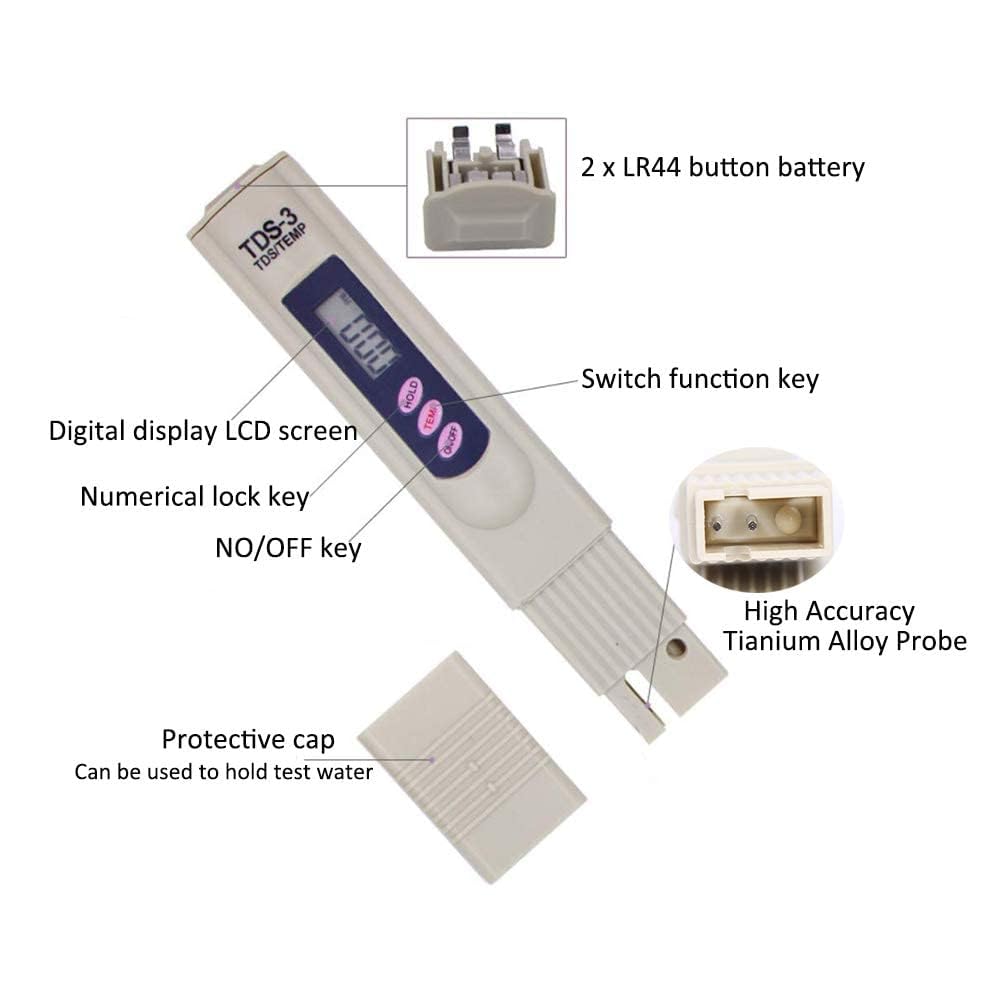 Letino TDS Meter/Digital Tds Meter with Temperature and Water Quality Measurement for Ro Purifier (Total Dissolved Solids) 3