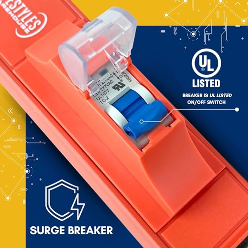 PDU 240V Power Strip with 6 -C13 & 4- C19 Outlets, 30 Amp, Rack Mount, Breaker and Surge Protector, 7200 Watt, 6ft 10 AWG Cord with L6-30P Plug, Digital Meter ASIC Mining (Red) 3