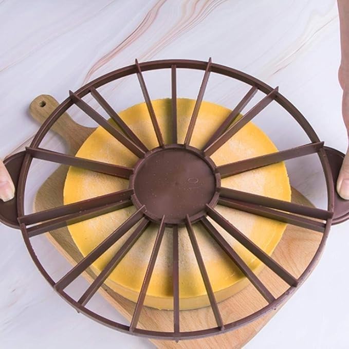 Delhi MART Cake Slicer Tool, 10 and 12 Slice Dual-Mode Cutter, Even Portions 4