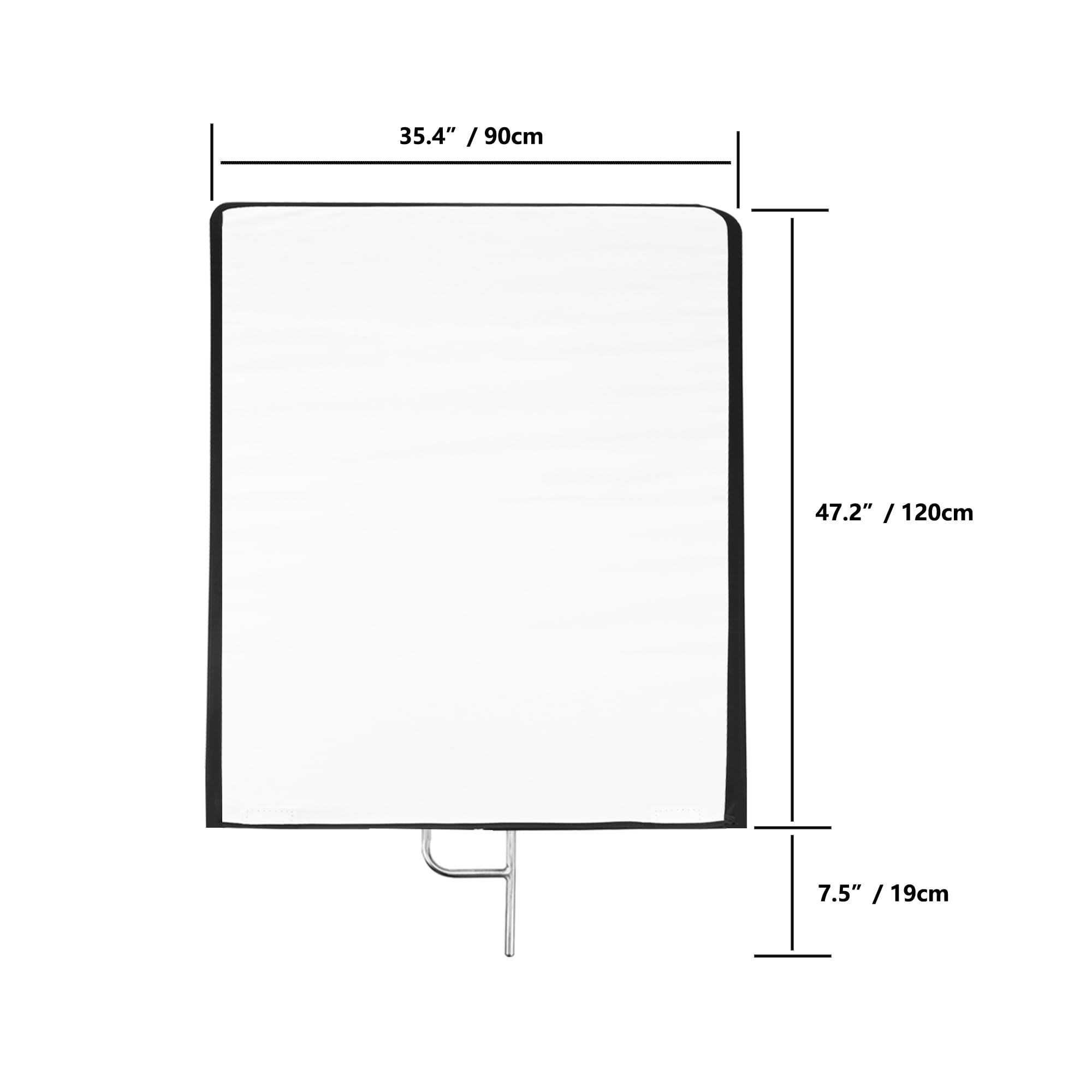 TENBEST Photography Light Reflector Flag Kit, 35x47inches/90x120cm, 4-in-1 Gold/Silver/Black/White Diffuser and Translucent Diffuser, Foldable Stainless Steel Frame 6