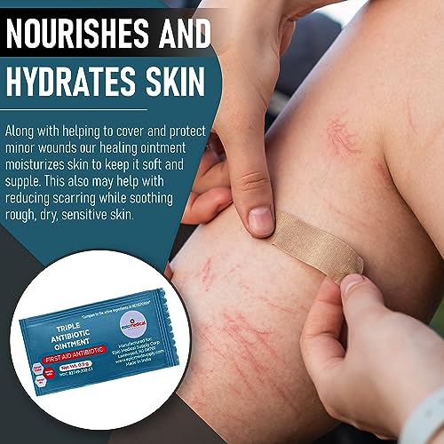 Epic Medical Supply Triple Antibiotic Ointment Packets .9g 144 Per Box with Bacitracin Zinc and Neomycin Sulfate, Healing Preventative First Aid Cream for Ointment for Wounds, Burns, Cuts, Scratches 4