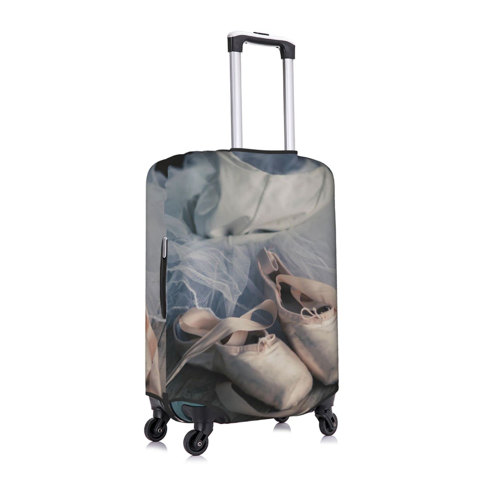 Ballet Shoe Print Travel Luggage Cover Elastic Suitcase Trolley Protector Cover For(22-28in) Luggage,Rolling Luggage Protective Cover Case For Travel(Customizable) 3