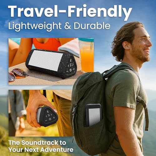 OontZ Ultra Portable Bluetooth Speaker 5.0, 2 Pack - IPX7 Waterproof, 14W Sound, 20-Hr Battery, 100ft Wireless Range, Deep Bass and Clear Audio, Durable Shower Speaker for Pool or Beach (White) 5