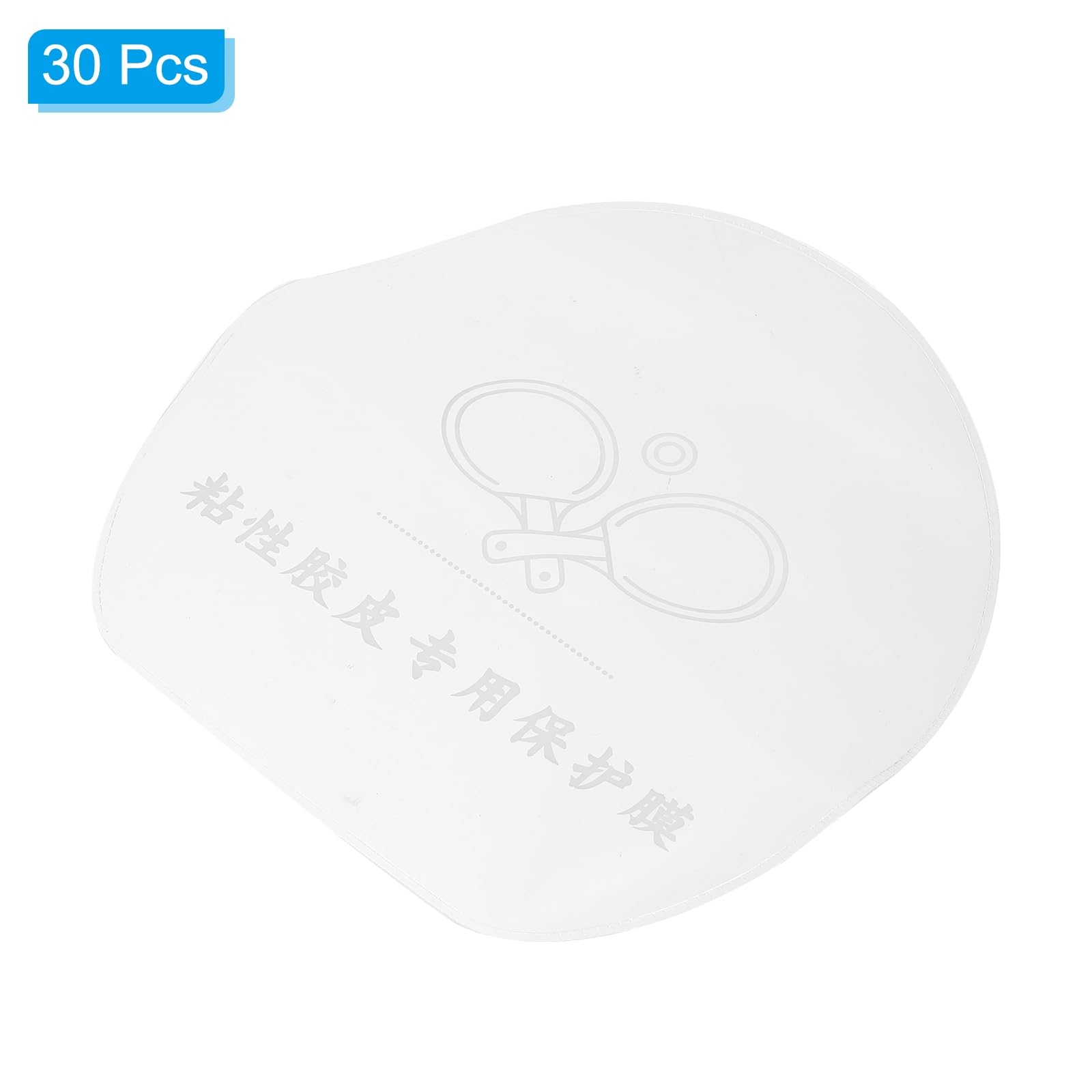 PATIKIL Table Tennis Racket Rubber Protection Film, 30 Pack Adhesive Ping Pong Paddle Protect Film Accessory, Transparent 4