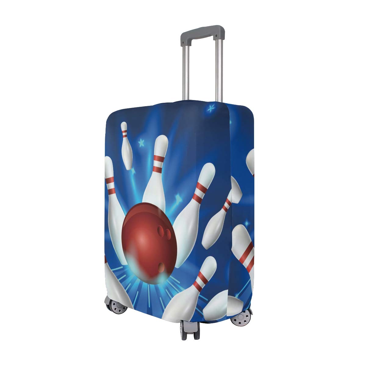 DERLONKAJE Travel Suitcase Protector Bowling Luggage Cover 29-32 Inch 3