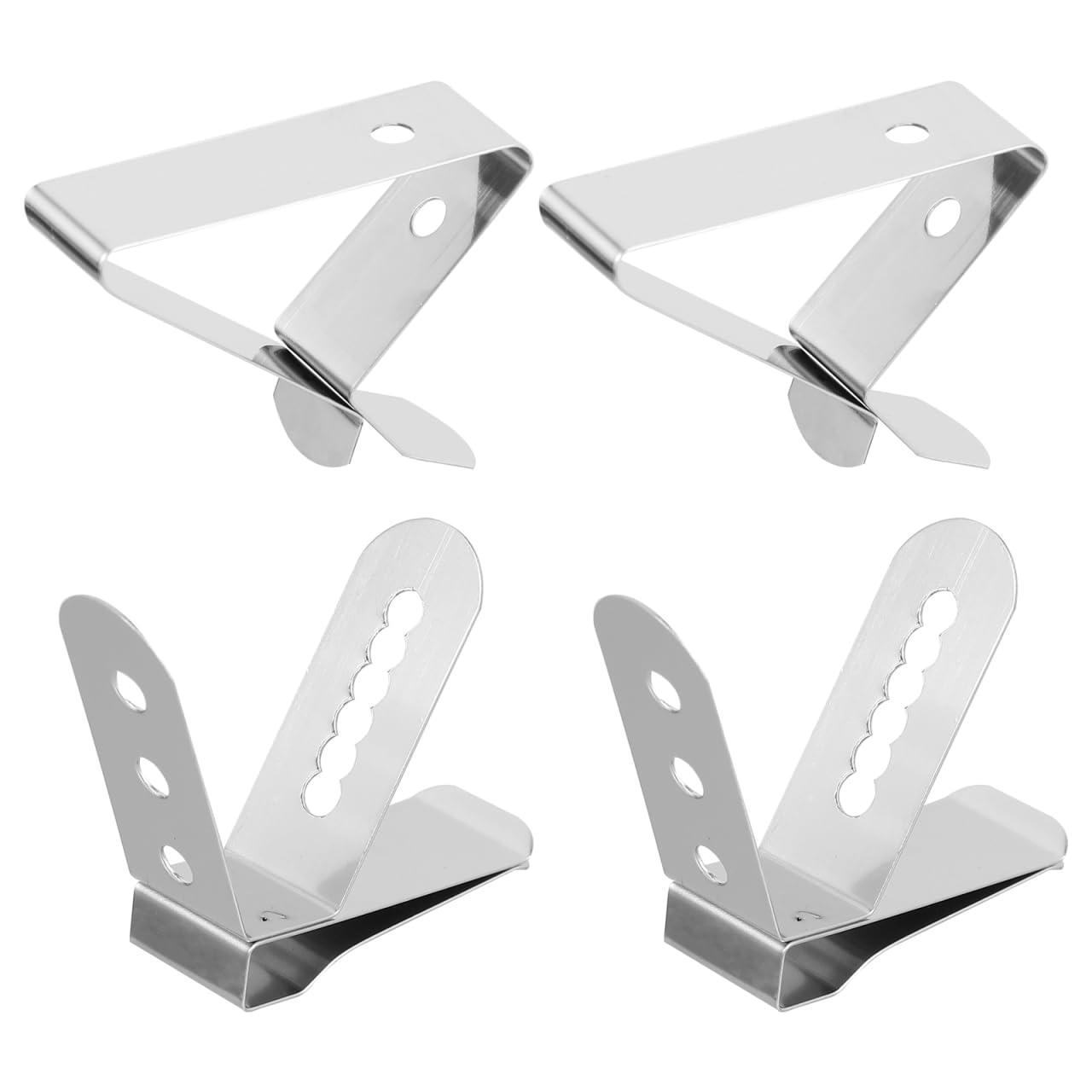 HAKIDZEL 4pcs Thermometer Fixing Clip Smoker Probe Clip Metal Thermometer Clip BBQ Holder Grill Thermometer Holder Food Thermometer Digital Stainless Steel Clamp Baking Tongs Barbecue Work