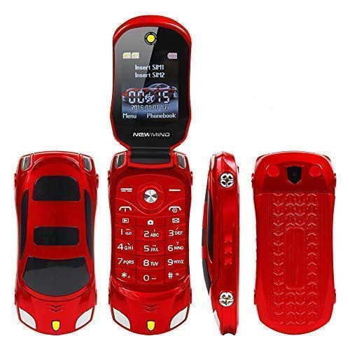 Sports Car Model F15 Mini t mobile,8GB Flip Phone Dual SIM Card MP3 Backup Phone Best For Kid 1