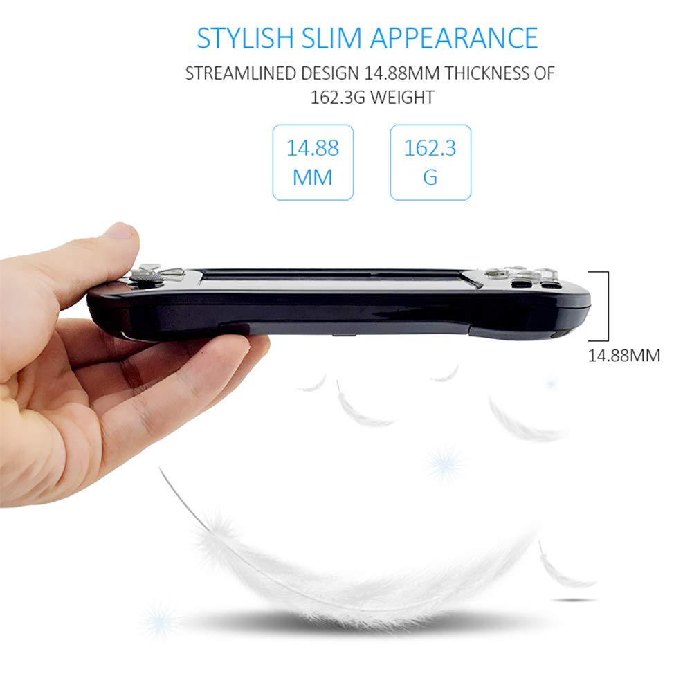 KIII Handheld Game Console , Retro Game Console 4.3 Inch 3000 Classic Games Portable Game Console Support TV Output - Black 6