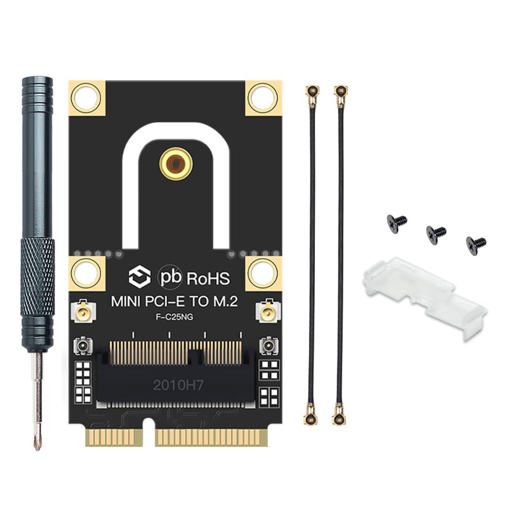 M.2 Key A/E to Mini PCI-E Converter Card, Enable NGFF WiFi Cards Like AX210/AX200 on Older Laptops with Mini PCI-E Slot, for Models from 2010-2016 1