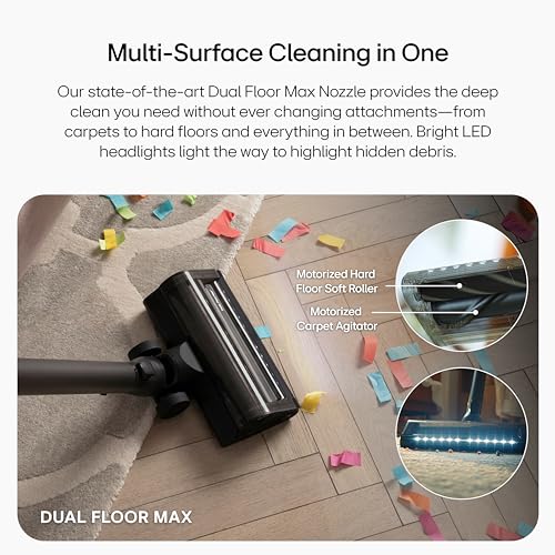 LG CordZero A949 - Cordless Stick Vacuum Cleaner with Auto-Empty Base, 200 Minute Runtime w/Extra Rechargeable Battery, Power Mop, Dual Floor Max, Lightweight, Cleaning for Carpet, Hardwood, Pet Hair 3