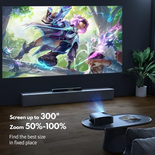 GooDee Projector 4K With WiFi And Bluetooth Supported, FHD 1080P Mini Projector For Outdoor Moives, 5G Video Projector For Home Theater Dolby Audio Zoom Portable Projector TV Stick PPT (YG600 Plus) 6