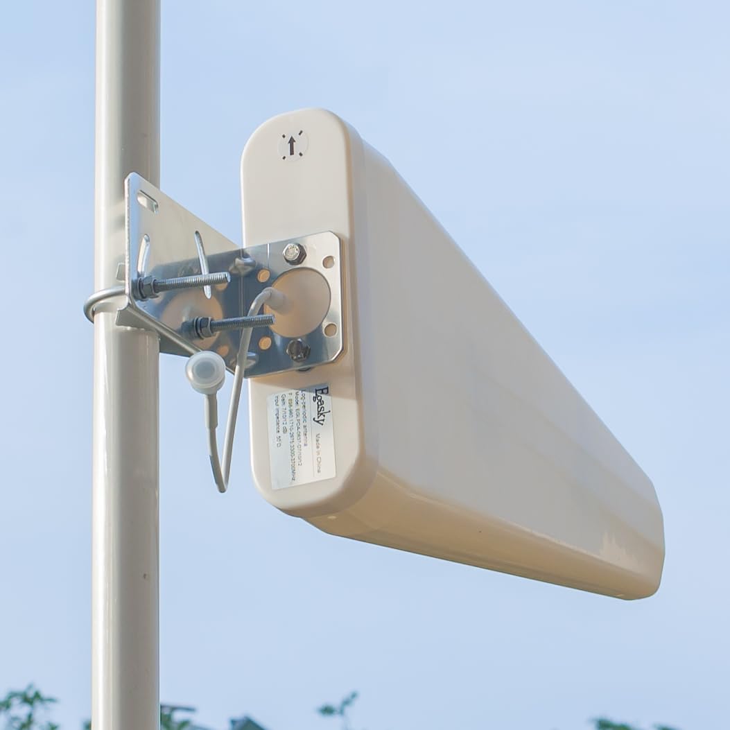 12dBi Log Periodic External Antenna 5G/4G LTE 700-3700MHz Antenna for T-Mobile, Verizon, and Cellular Networks | 10ft Cable SMA/RP-SMA/TS9 | Ideal for Internet and Cell Phone Signal Boosting 5