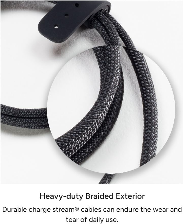 mophie Charge Stream USB-C to USB-C 2m/6ft Cable - 60W Power Delivery, Enduraflex Silicone, Ultra-Durable Braided Design for Everyday Use 4