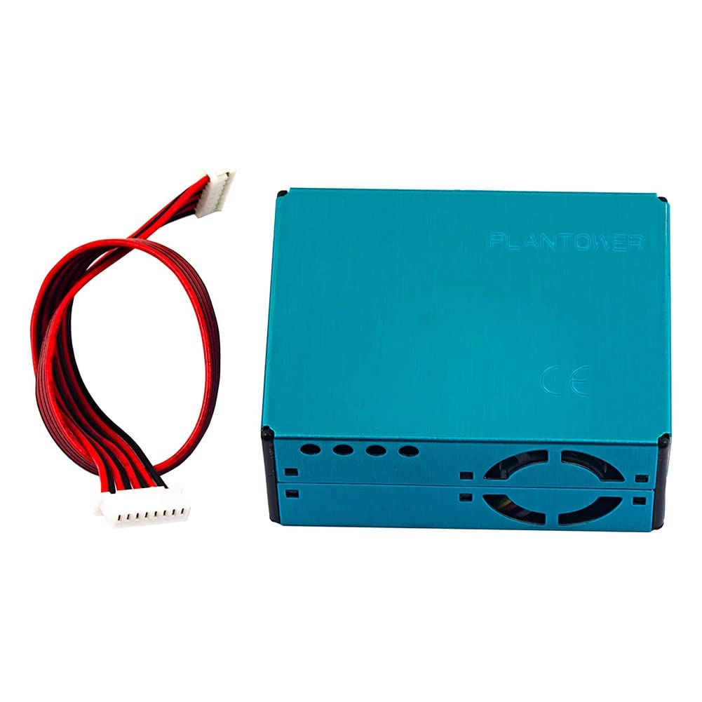 BTuregsau PMS5003 PM2.5 PM10 Quality Detection Sensor Digital Particle Concentration -Sensor Dust Sensor Monitor Module Blue Metal 6