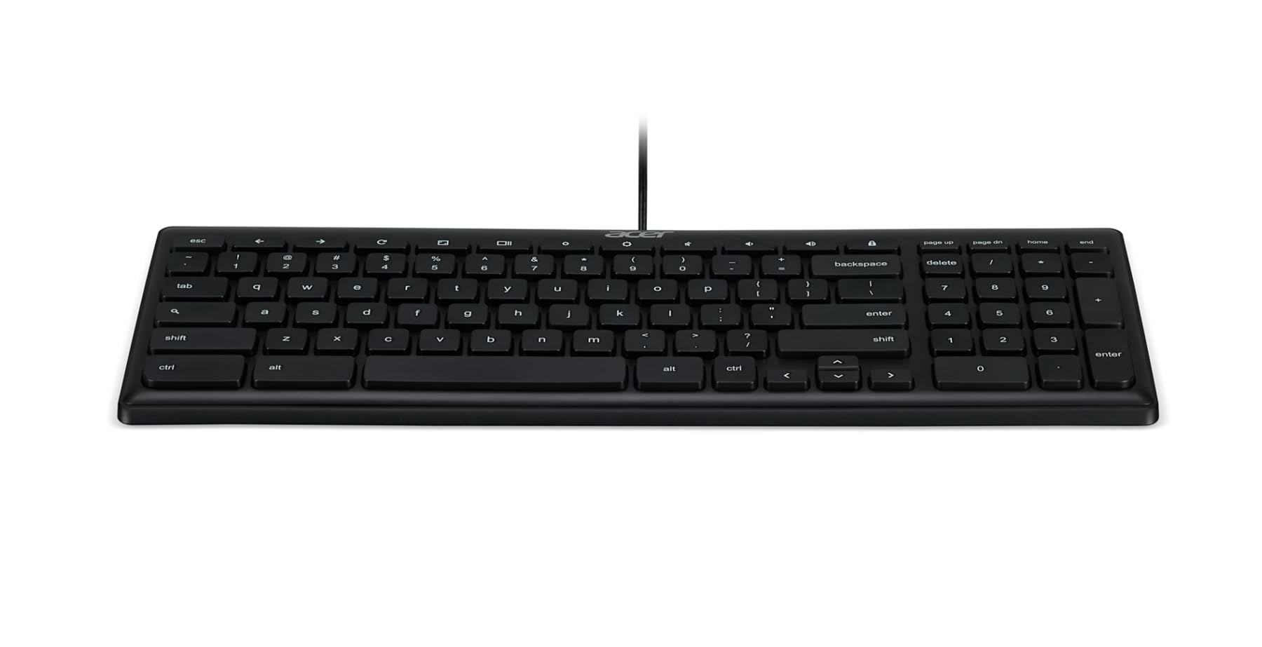 acer AKB910 Wired USB Keyboard – Compact Design, Full-Size Keys, Chrome OS Compatible, Black 1
