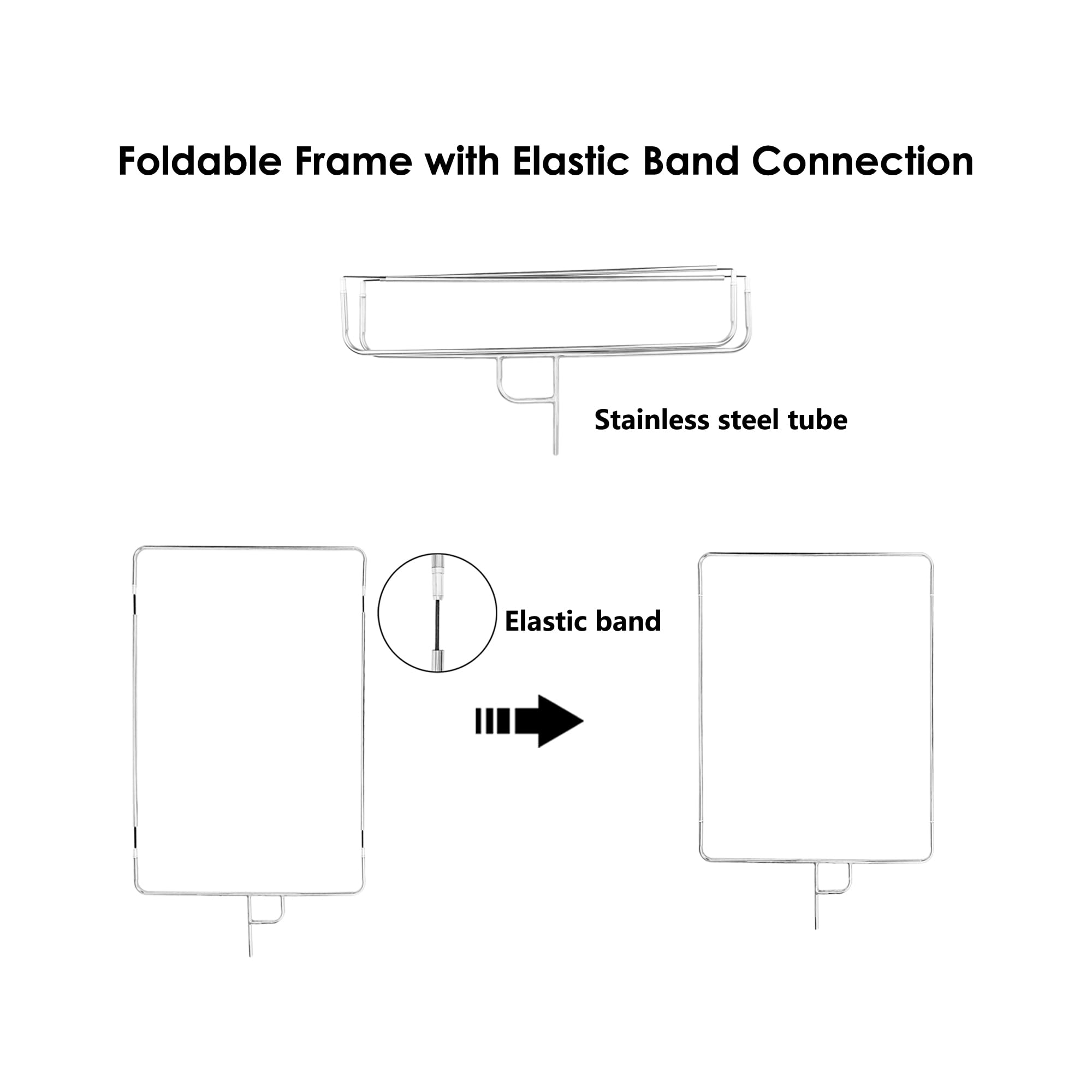 TENBEST Photography Light Reflector Flag Kit, 35x47inches/90x120cm, 4-in-1 Gold/Silver/Black/White Diffuser and Translucent Diffuser, Foldable Stainless Steel Frame 3