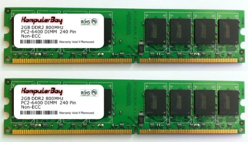 Komputerbay 4GB (2 x 2GB) DDR2 DIMM (240 PIN) AM2 800Mhz PC2 6400 / PC2 6300 for Gigabyte GA-MA78GM-US2H 4 GB