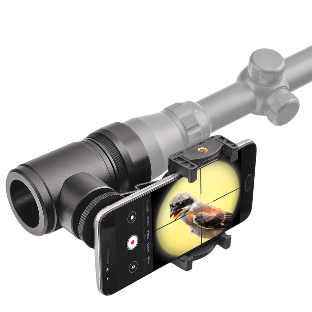 Starboosa Rifle Scope Mount Camera Adapter - All-Aluminum Smartphone Camera Adapter for Hunting & Birding with Dual Viewing Angles - Enhanced Secure Nylon Ring Clamp Design 5