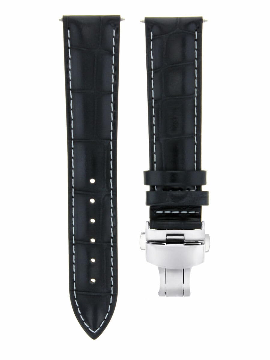 Ewatchparts 17-24mm Leather Watch Band Strap With Deployment Clasp Compatible With Panerai Watch 3B 3
