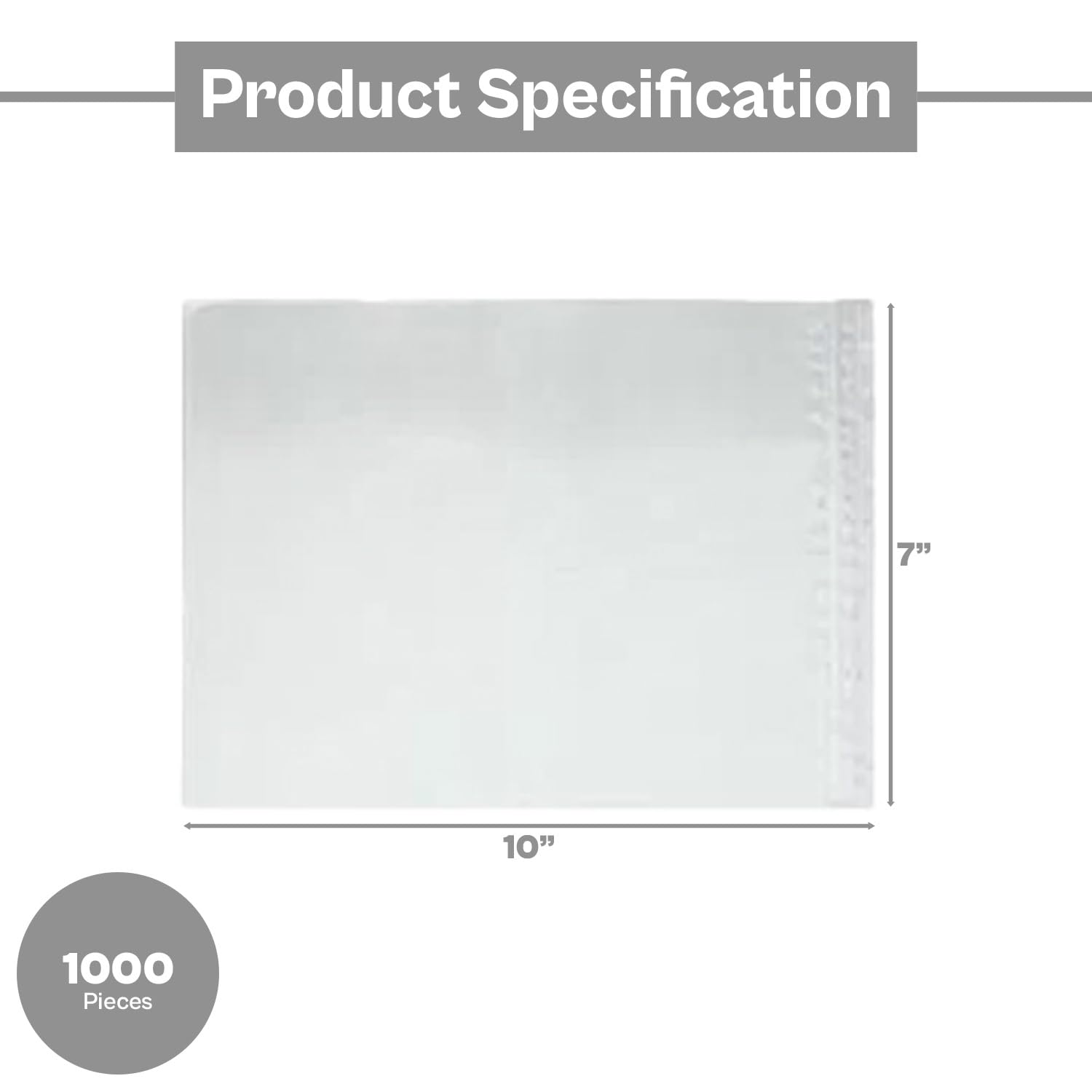 1000 Pack 7 x 10 Inches Clear Shipping Label Sleeves, Clear Shipping Label Pouch, White Back Tear Proof Mailing Labels Clear Packing Lists 3