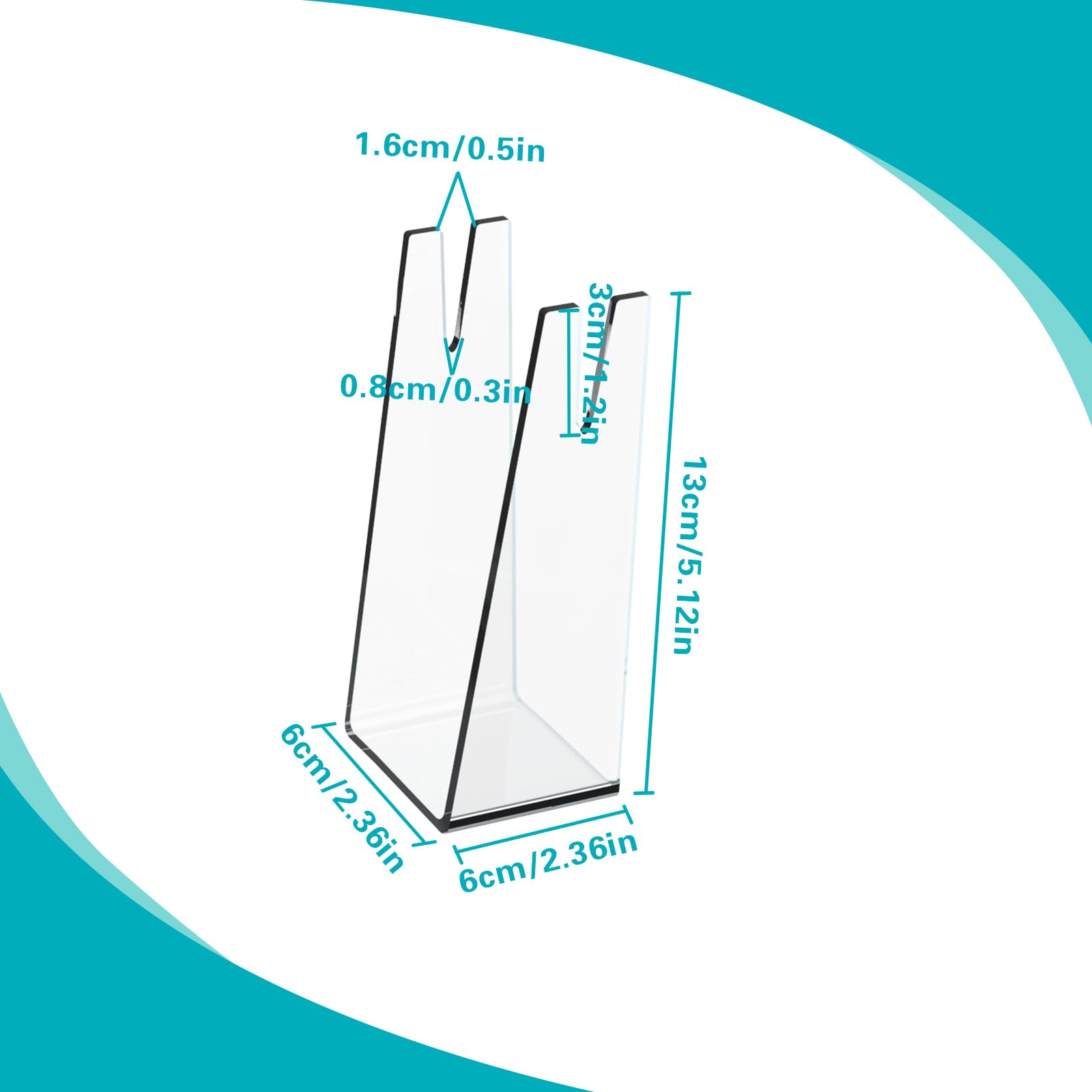 JoyHuaTrade 2 PCS Acrylic Ping Pong Paddle Display Stand, Table Tennis Racket Display Holder, Clear Acrylic Table Tennis Racket Base Paddle Storage Rack Ping Pong Organizer 3