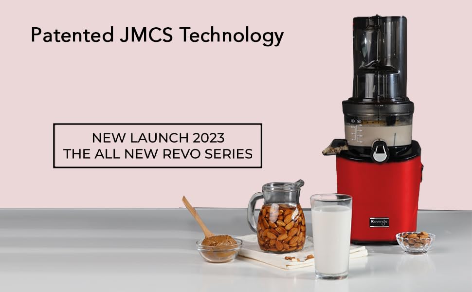 Kuvings Newly Launched REVO Series Professional Cold Press Whole Slow Juicer, World's First Juicer with Patented Automatic-Cutting Auger to reduce juicing time (REVO830 Red + Smoothie & Sorbet) 4