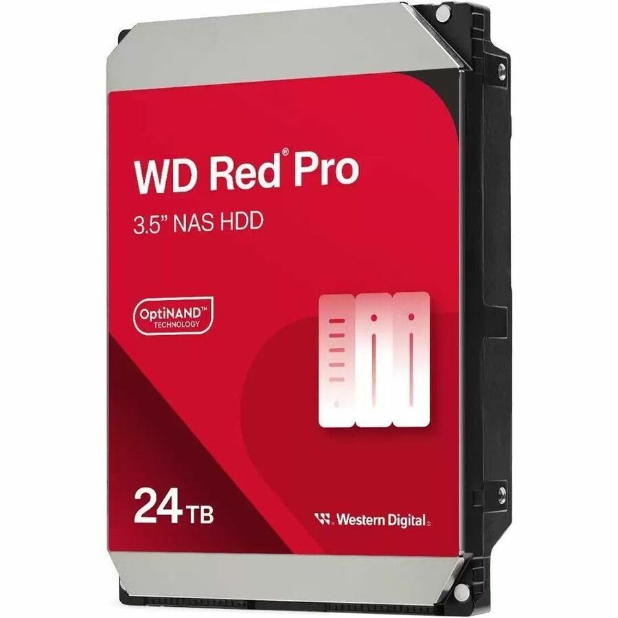 Western Digital 24TB WD Red Pro NAS Internal Hard Drive HDD - 7200 RPM, SATA 6 Gb/s, CMR, 512 MB Cache, 3.5" -WD241KFGX 5