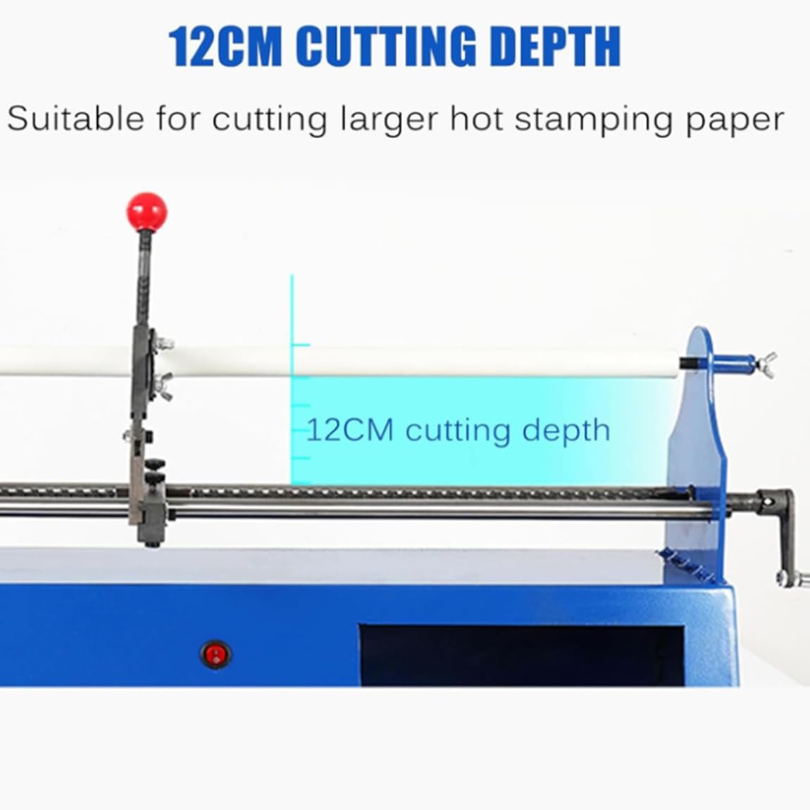 piudoiliy Electric Foil Paper Roll Cutter Hot Stamping Rolls Slitter PU Vinyl Cutting Machine for ≤68cm, for Printing, Packaging, Leather, Office 6