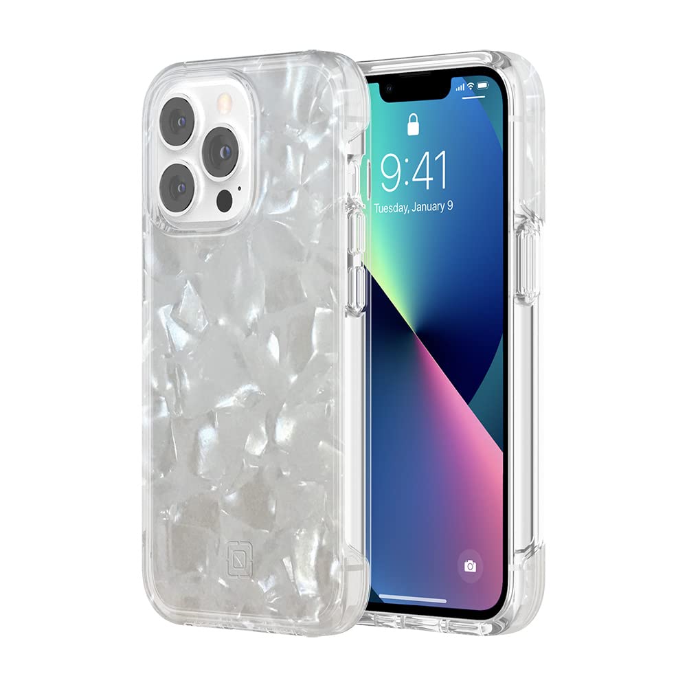Incipio Design Series Case for iPhone 13 Pro – Slim Protective Case with Scratch-Resistant Finish, Lightweight Fashionable Cover, Wireless Charging Compatible, Everyday Protection - Pearlescent 2