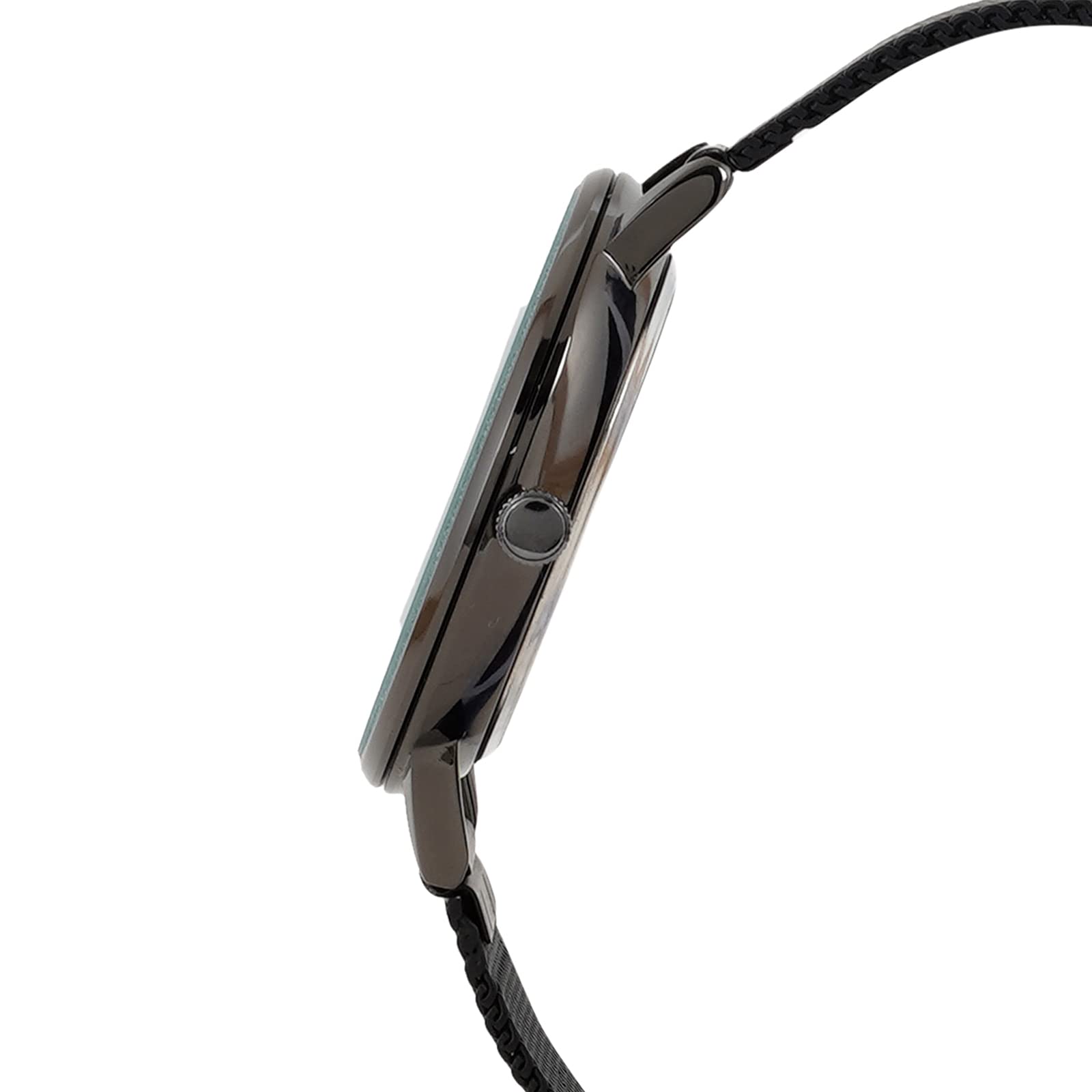 Joker & Witch Stainless Steel Hector All Black Dial Men Analogue Watch Bracelet Stack, Black Band 4