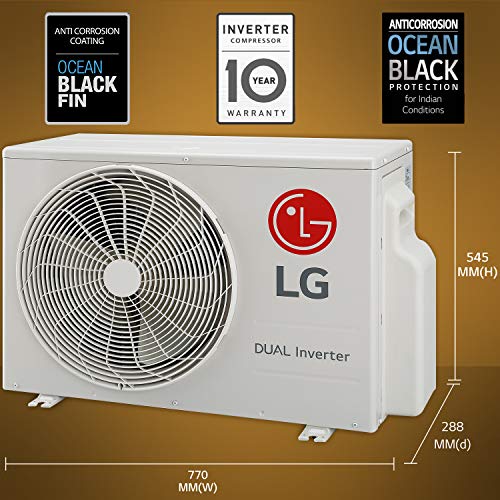 LG 1.5 Ton 5 Star Inverter Split AC (Copper, 4-in-1 Convertible Cooling, HD Filter with Anti-Virus Protection, 2021 Model, MS-Q18ENZA, White) 4