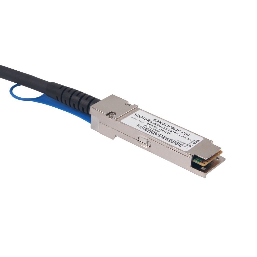 100G QSFP28 DAC Cable - 100GBASE-CR4 QSFP28 to QSFP28 Passive Direct Attach Copper Twinax Cable for Juniper JNP-100G-DAC-1M, 1-Meter(3.3ft) 4