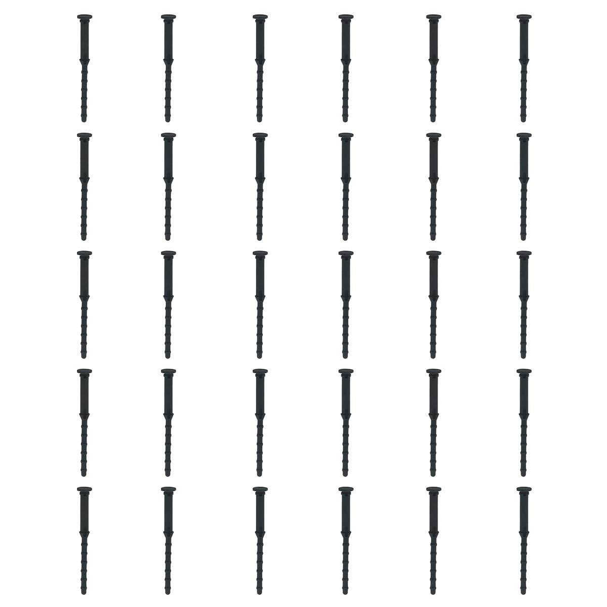 JianLing 30PCS PC Chassis Fan Vibration Isolation Spike Fixing Soft Rubber Spike 66mm PC Cooling Fan Mounting Screws Black 1