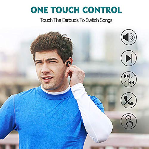 DUOTEN Wireless Earbuds, Bluetooth 5.0 Headphone, Hi-Fi Stereo Sound, IPX7 Waterproof In-Ear Wireless Earphones with Mic, LCD Digital Display and 2200mAh Rechargeable Case 6