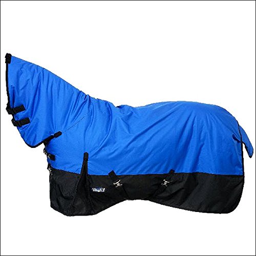 Tough 1 600D Waterproof Poly Full Neck Turnout Blanket, Royal Blue, 72" 3