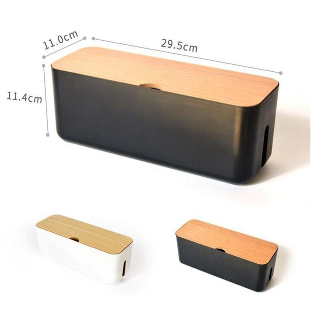 Meri Shopp Cable Wire Management Box Charger Hide Tidy Cover Tray Organizer Black 5