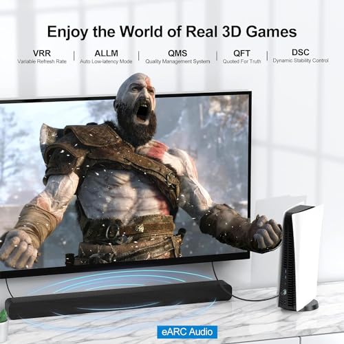 MICROWARE HDMI 2.1 Cable 3 Meter | 8K/4K Ultra High-Speed HDMI Cord 48Gbps 1ms | 8K@60Hz 4K@120Hz HDR10+ ARC eARC DTS:X | Compatible with TV, Monitor, Gaming PC, Laptop, Soundbar, Mac (Black) (8K 3M) 4