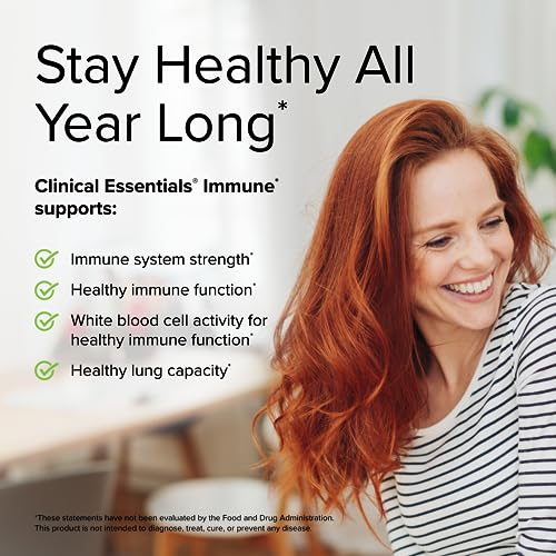 Terry Naturally Clinical Essentials Immune - Immune System Support Supplement with Vitamins A, C, D3 & E - Supplement for Immune Health - Vitamin Supplement with Antioxidants - 60 Capsules 6