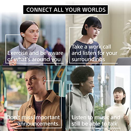 Sony LinkBuds Truly Wireless Earbud Headphones with an Open-Ring Design for Ambient Sounds and Alexa Built-in, Bluetooth Ear Buds Compatible with iPhone and Android, White 2