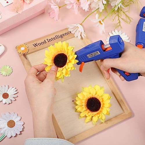 Mini Hot Glue Gun for School Craft Small Hot Melt Gun with Rubber Protector for Kids Craft Glue Gun for DIY Small Craft Projects and Home Quick Repairs, 30 W (6, Blue) 4