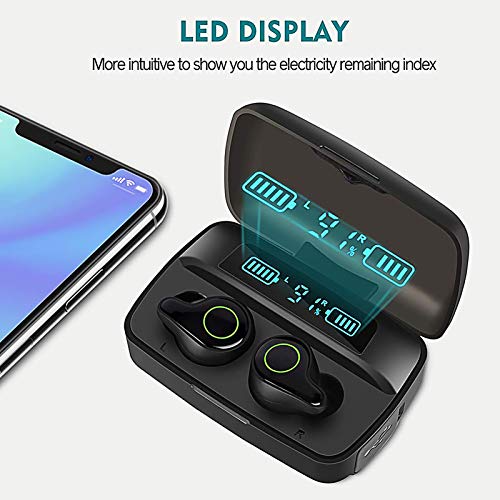 DUOTEN Wireless Earbuds, Bluetooth 5.0 Headphone, Hi-Fi Stereo Sound, IPX7 Waterproof In-Ear Wireless Earphones with Mic, LCD Digital Display and 2200mAh Rechargeable Case 4