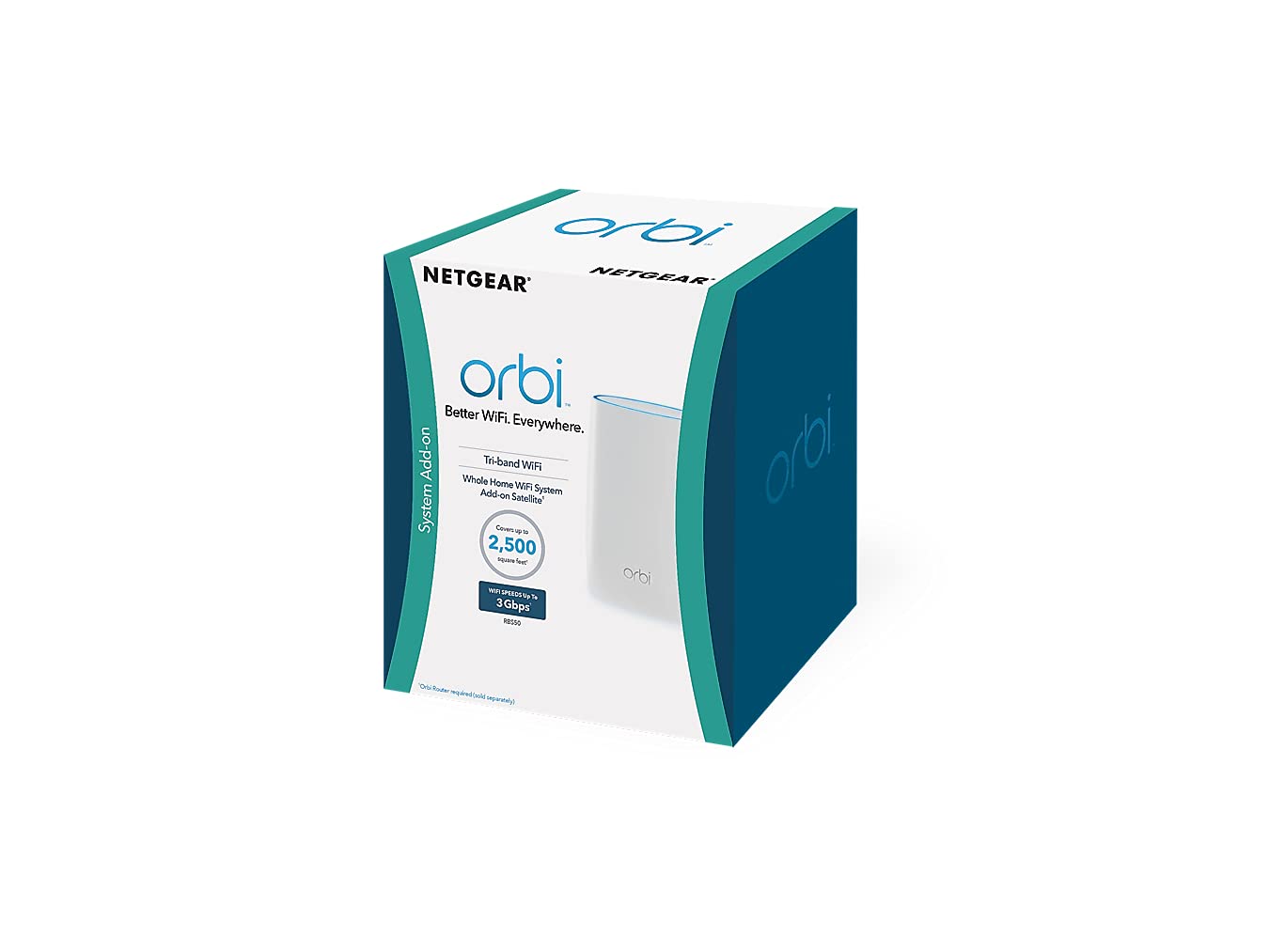 NETGEAR Orbi Ultra-Performance Whole Home Mesh WiFi Satellite Extender - Works with Your Orbi Router to add 2,500 sq. feet at speeds up to 3 Gbps, AC3000 (RBS50), White (RBS50-100NAS) 4