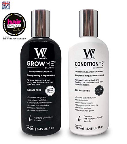 Watermans Hair Growth Shampoo, Conditioner and Elixir for Men and Women - Combo Pack 5