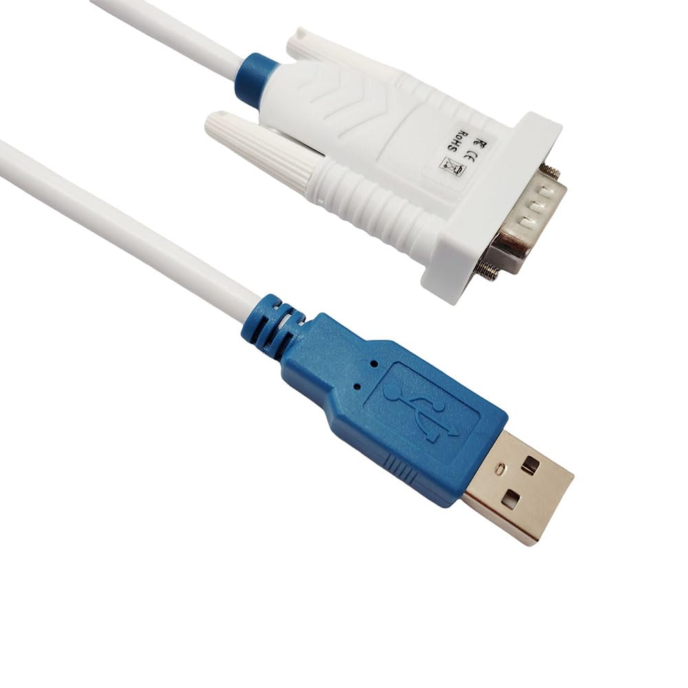 Feanteek USB to RS232 Adapter Cable UT232R-200 with FT232R Chip USB to DB9 Serial Cable for Windows 11,10, 8, 7, Vista, XP,Linux and Mac OS(2M) 3