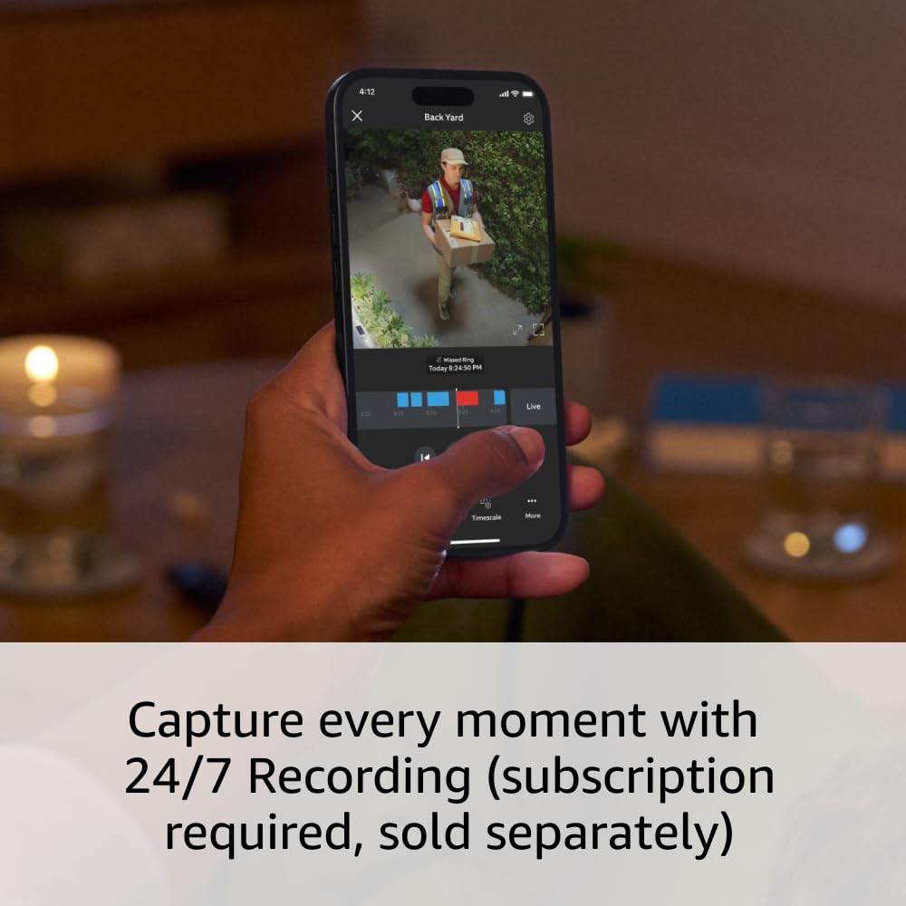 Introducing Ring Outdoor Cam Plus, Plug-In — 2K Video with Ring Vision, Low-Light Sight for full-color night vision, 24/7 Recording (subscription required), White (Pack of 2) 6