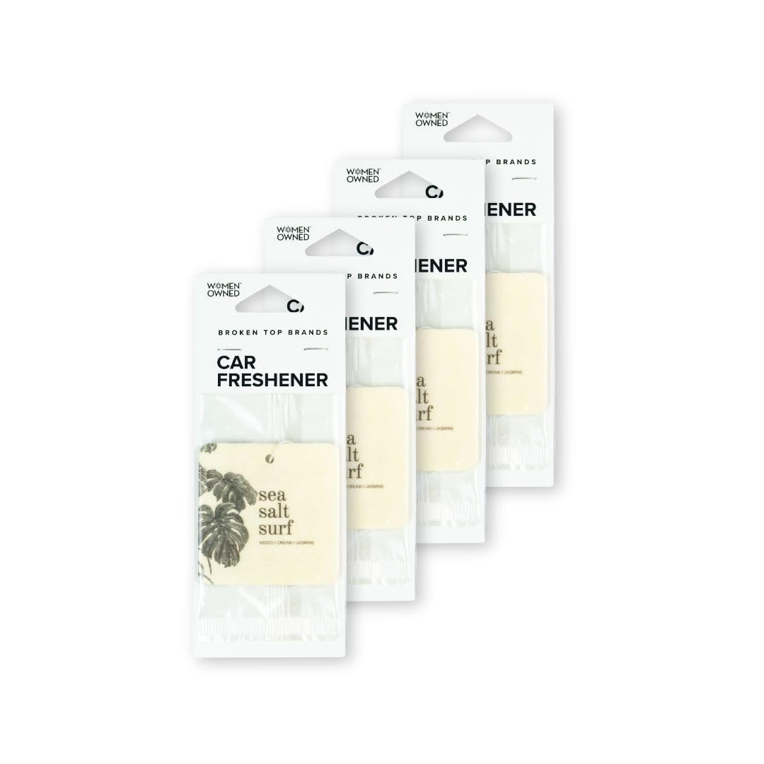 BROKEN TOP Sea Salt Surf Fragrance Bundle – Roll-On Perfume (10 mL) + Hanging Car Freshener – Natural, Vegan, Paraben-Free Scent Duo 3