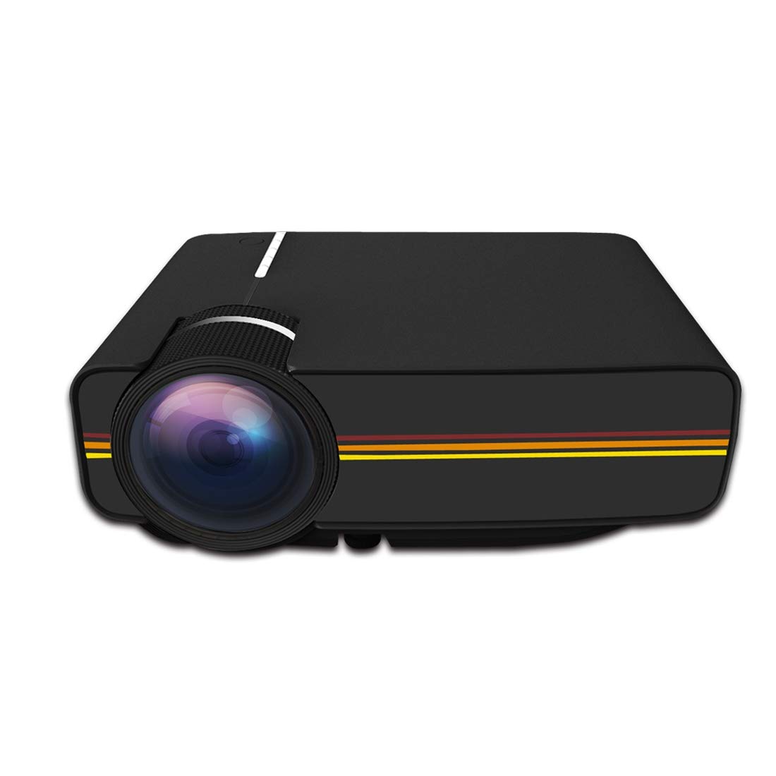 Tangyongjiao Video projectors YG400 800x480 1200LM Mini LED Projector Home Theater, Support HDMI & AV & SD & USB & VGA, Mobile Phone Version (Black) (Color : Black) 1