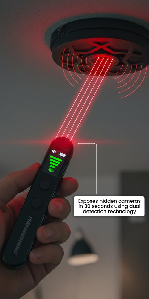 Hero Privacy Pen Hidden Camera Detectors - Hidden Bug and Camera Detector - GPS Tracker Detector - Bug Detector & Camera Finder for Travel - 3 Pack 3