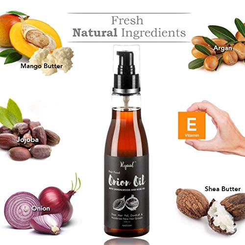 Ryaal Hair Food Onion Hair Oil Nourishing Hair Fall Treatment with Real Onion Extract Intensive Hair Fall Dandruff Treatment, 200 ml 3