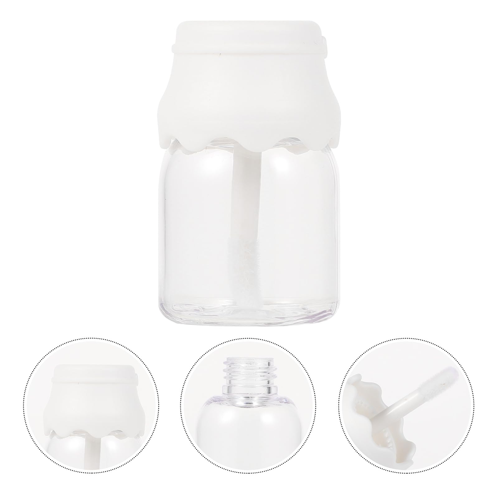 Housoutil 20PCS Empty Lip Gloss Tubes, Mini Refillable Lip Balm Containers, Transparent Plastic DIY Lip Gloss Bottles for Makeup 5